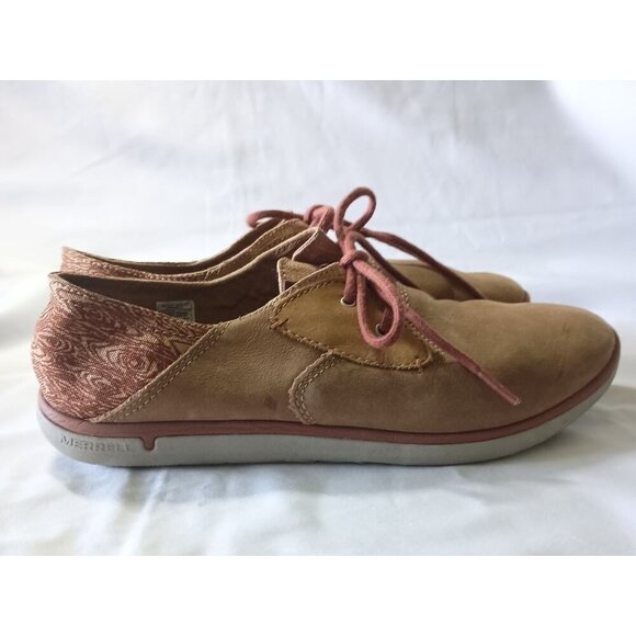 Merrell Duskair Moc Brown Sugar Women’s 9 Canvas Leather Comfort Slip-Ons - Picture 1 of 9
